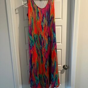 SHEIN Vibrant Multicolor Sleeveless Dress